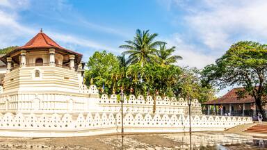 Panoramic view at the Temple of the Sacred Tooth Relic in the city of Kandy - Sri Lanka