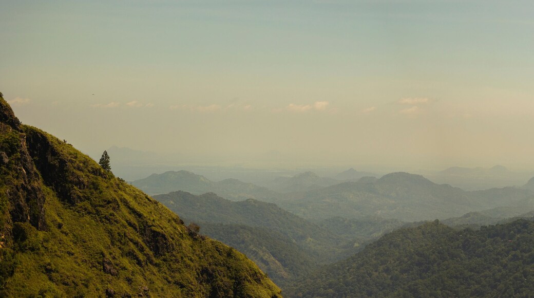 Daytime views of the mountains in the Ella region, Badulla District of Uva Province, Sri Lanka
