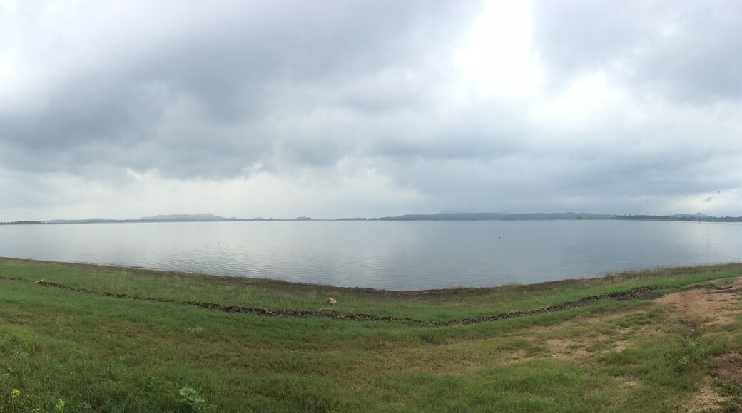 Ancient tank built by kind Mahasen of Sri Lanka........ tank occupies 4670 acres and its strong 13-meter-tall dam running along a distance of 2 km holding over 20 billion gallons of water.... This is also the place where you can see about 300 elephants gather at once during the months of Aug/Sep