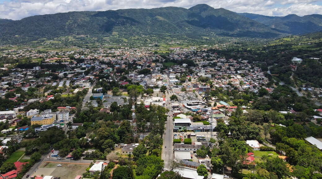 Jarabacoa aerial view, Dominican Republic, sunny day