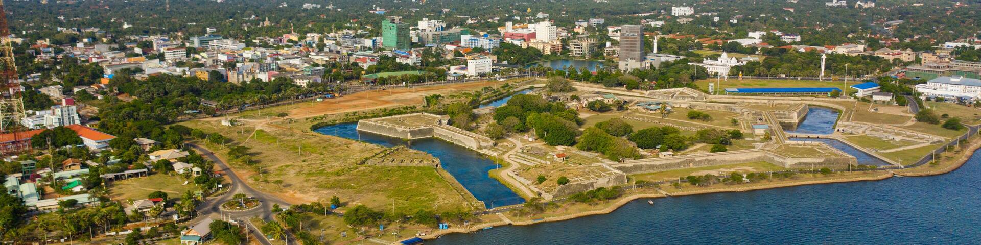 Jaffna fort, overlooking the Jaffna lagoon. Sri Lanka.