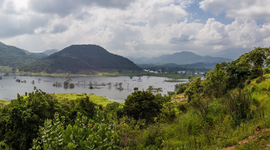 Panorama of Lake and Mountains at Kandy, Sri Lanka
