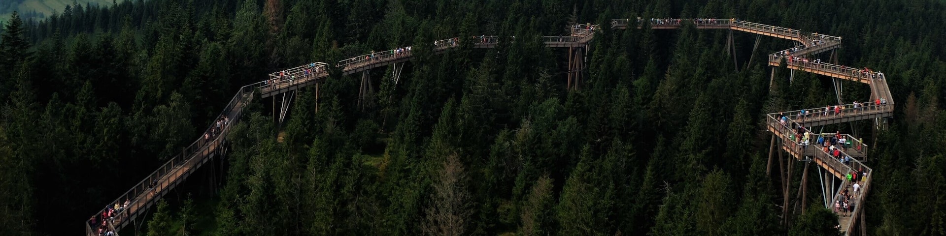 It's a wooden pathway in Slovakia where you can enjoy amazing views on Tatra mountains from a height level of trees. #aboveitall