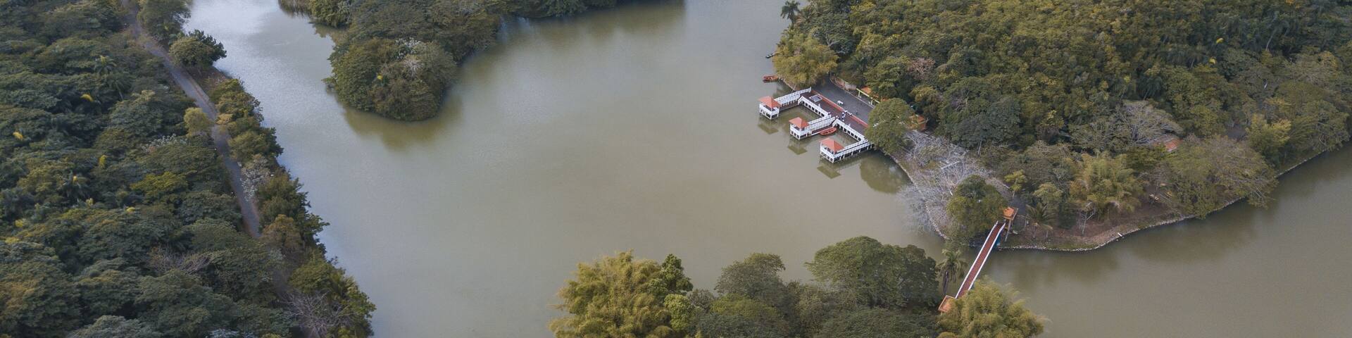 Landscape of the Mirador Norte Park covered in greenery in the Dominican Republic