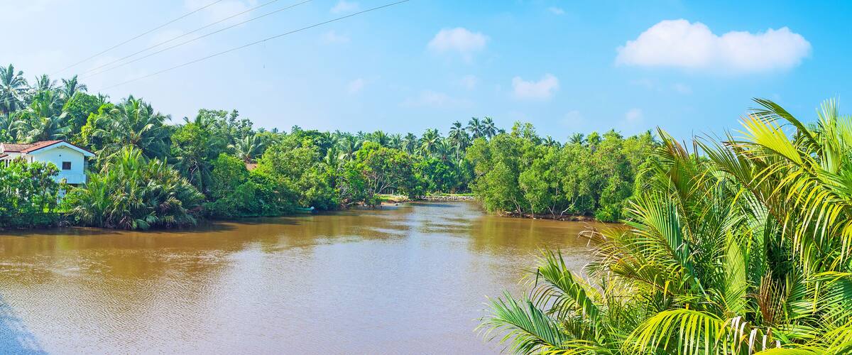 Gin Oya River in Sri Lanka