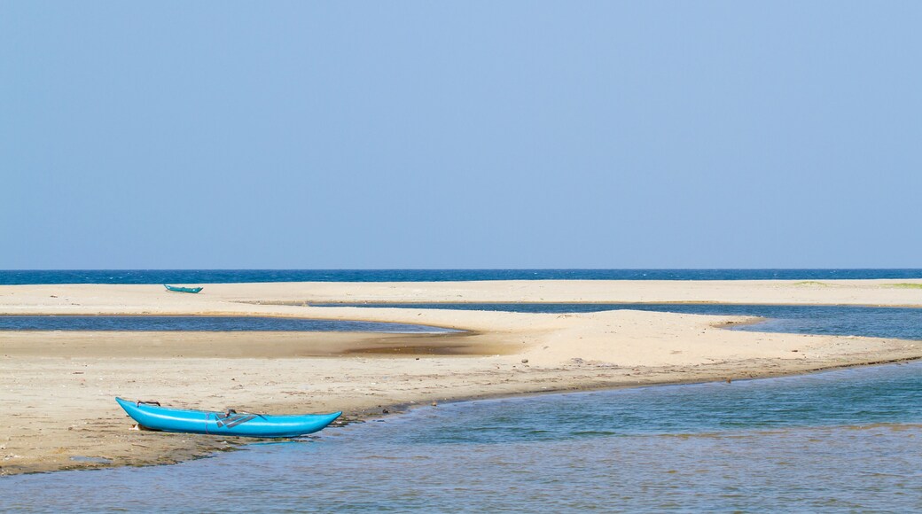 White sand beach in Kallady estuary, Sri Lanka