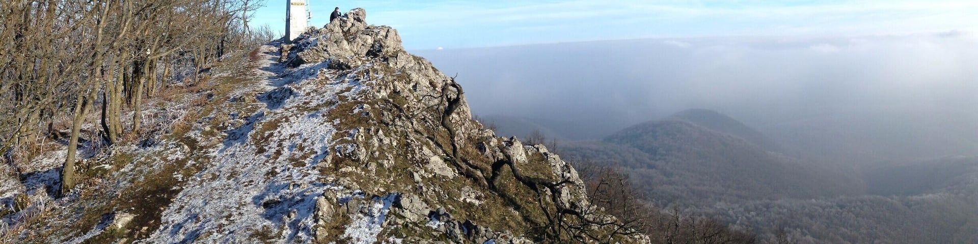 This obelisk marks the top of Vápenná (Roštún), which at 752 m, is the 3rd highest peak in the Little Carpathian Mountains, Western Slovakia. There are a couple of hiking trails to get here, either from Sološnica or Plavecké Podhradie. The hike through the clouds was worth it, with only a few other peaks visible. Will definitely be coming back here in the summer months!
#hiking #stefaniktrail #WinterWonders #malekarpaty #TakeAhike