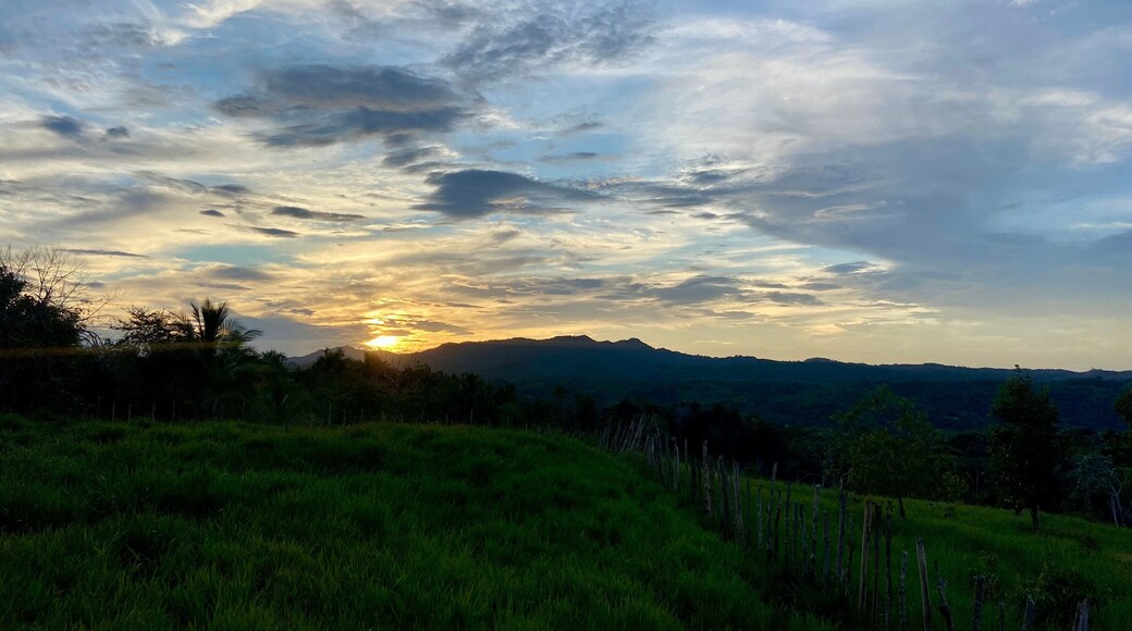 Sunset in the mountains. Sabana Grande de Boya, Dominican Republic