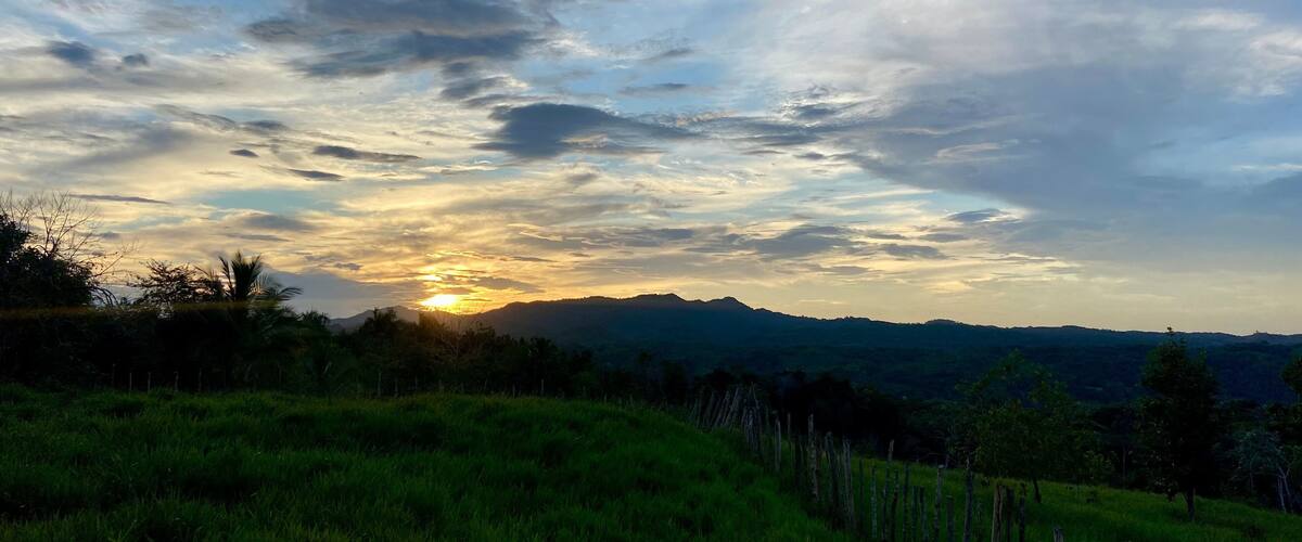 Sunset in the mountains. Sabana Grande de Boya, Dominican Republic