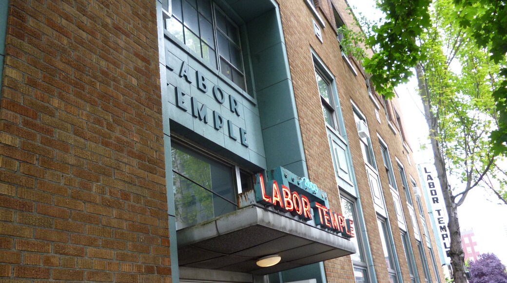 Caption---- Seattle Labor Temple entrance