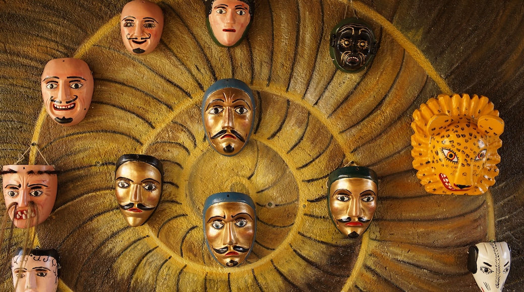 Traditional dance masks from Rabinal, Baja Verapaz, Guatemal for Rabinal Achi performance