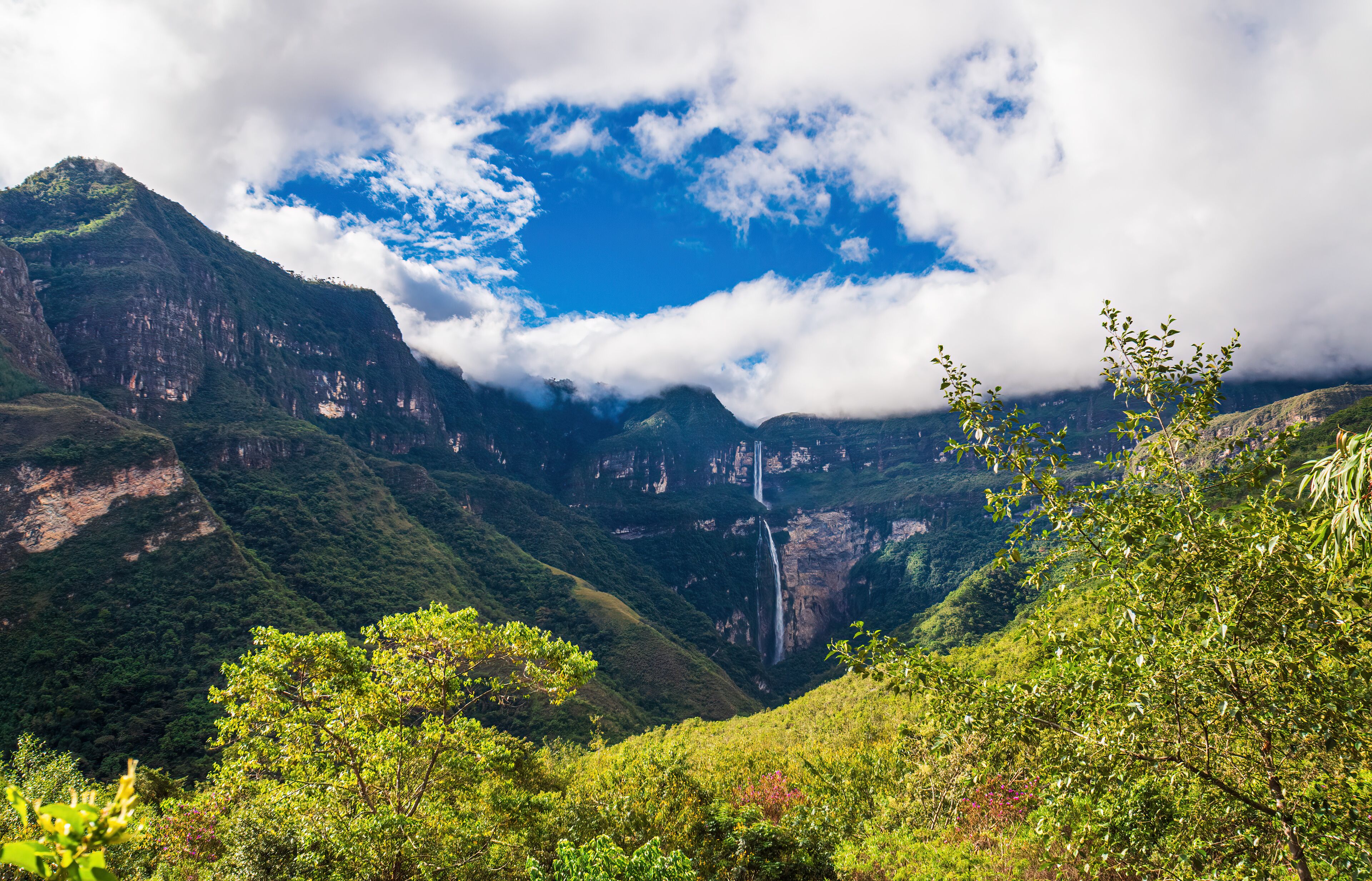 Catarata del Gocta waterfall in Peru