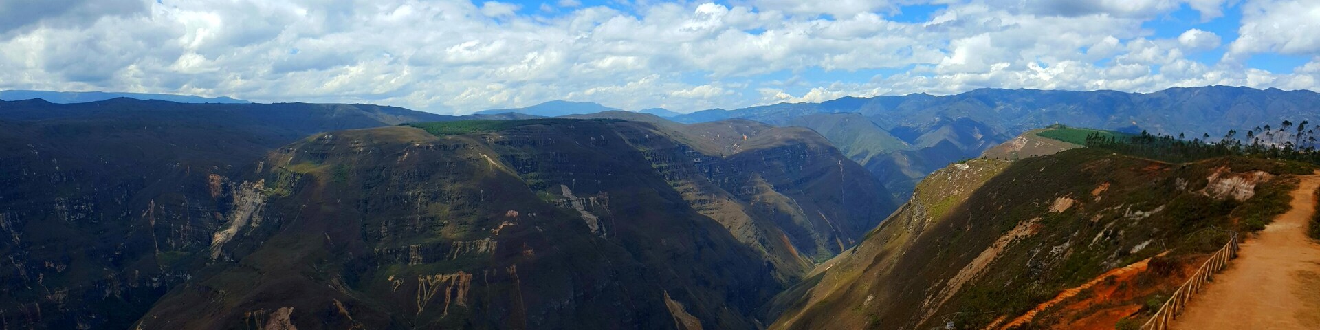 A breathtaking view up above the city of Chachapoyas. Once you're ready, it's a nice hour and a half hike back down to town along a dirt road.