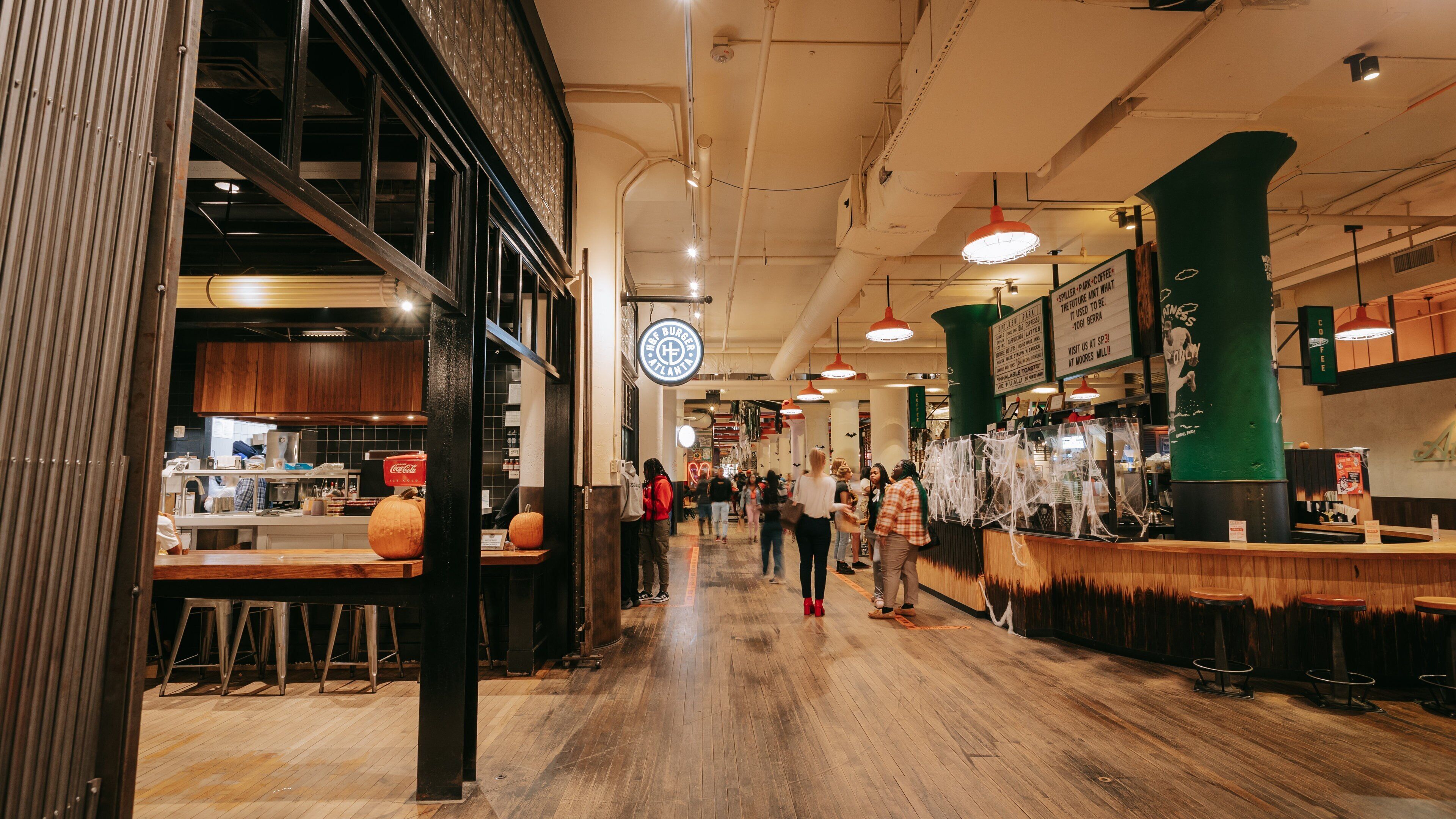 Ponce City Market featuring shopping and interior views