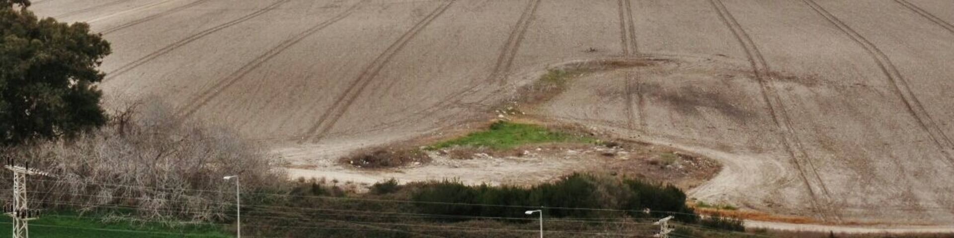 View from top of Megiddo ruins of the Valley of Armageddon with Mt. Tabor I the distance.