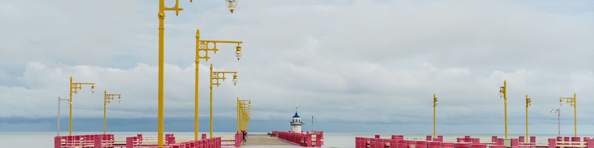 landscape of Saran-way Bridge after the rain at Prachuap Khiri Khan, thailand.