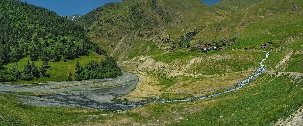 July 2010
Chesho village, Tusheti region, Caucasus, Georgia
Chesho is a village between Dartlo and Parsma in a lovely bend of the Pirikiti Alazani river. It is on the route from Omalo to Shatili, the most popular trek in this part of Georgian Caucasus.