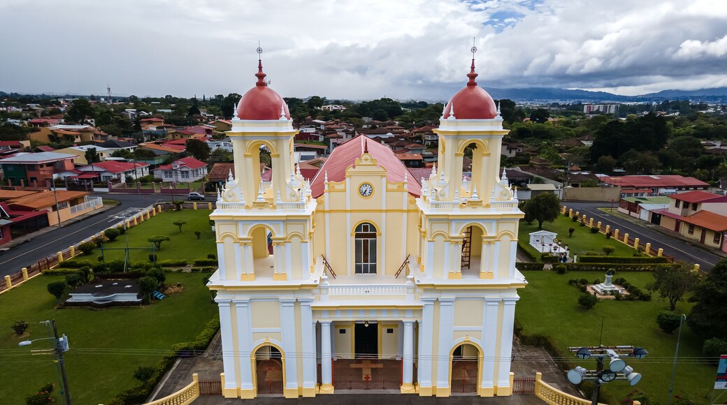 Beautiful aerial view of the Santo Domingo Church in Heredia - Costa Rica
