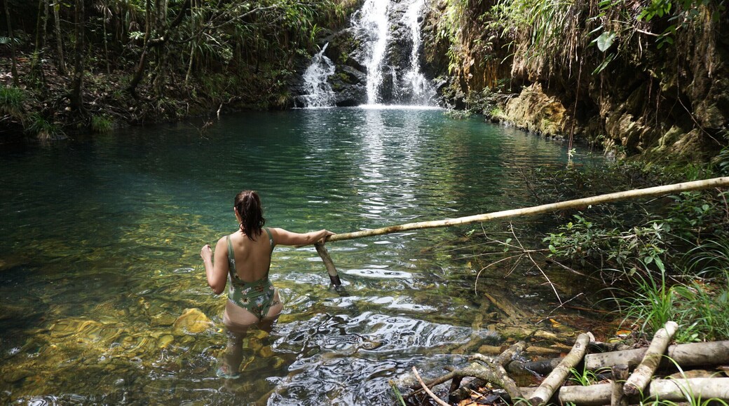 Taking a dip in "secret pools" after having #TakeAHike