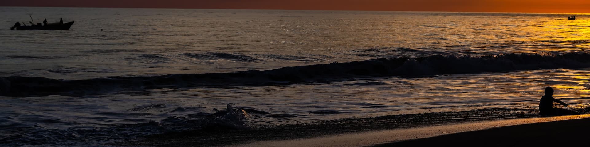 sunset at Monterrico Guatemala