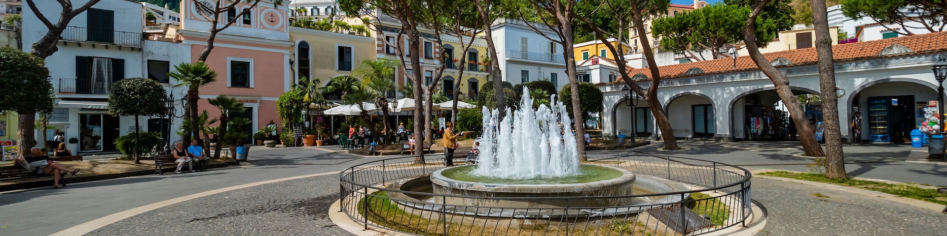 Casamicciola Terme, Piazza Marina, Ischia island, Naples, Gulf of Naples, Campania, Italy
