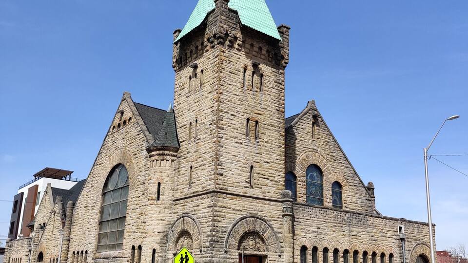 Cass Avenue Methodist Episcopal Church in Midtown Detroit, Michigan, the USA
