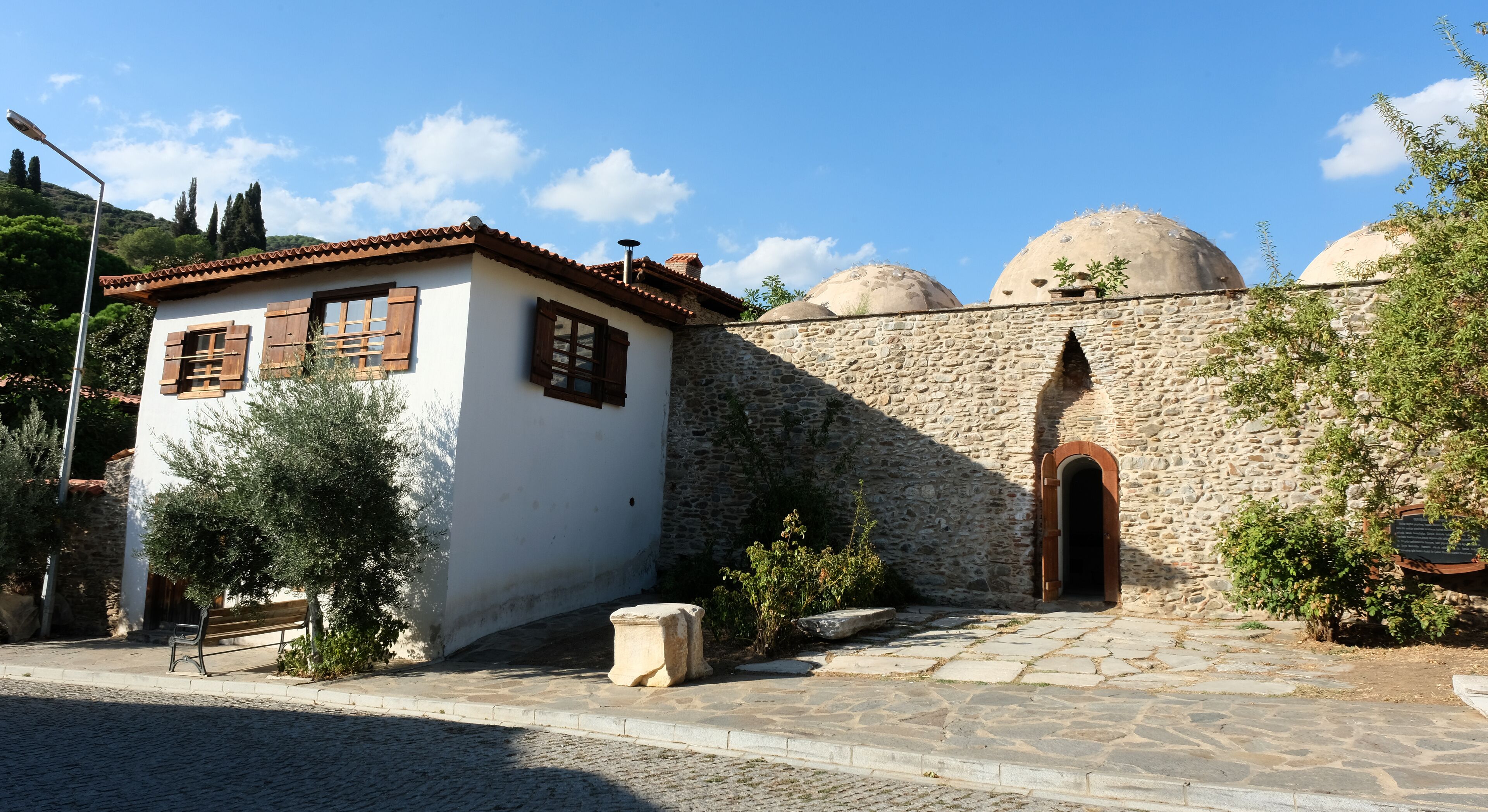 Birgi, Ödemiş, İzmir, Turkey - 09.18.2022 dervish aga hammam, derviş ağa hamamı, çukur hamam