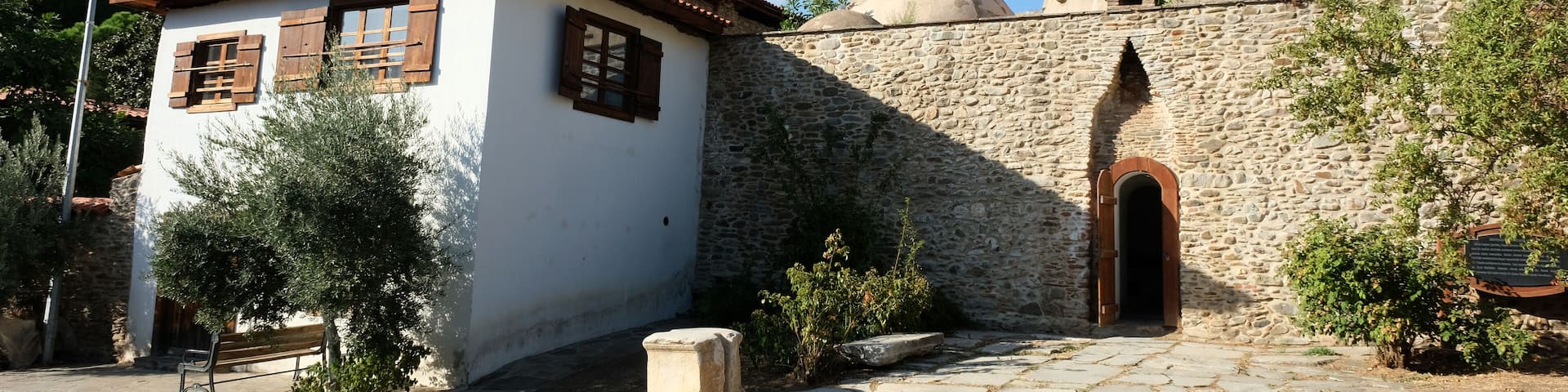 Birgi, Ödemiş, İzmir, Turkey - 09.18.2022 dervish aga hammam, derviş ağa hamamı, çukur hamam