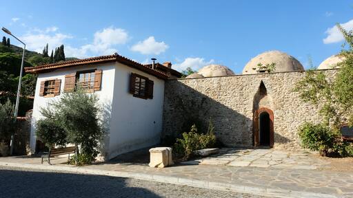 Birgi, Ödemiş, İzmir, Turkey - 09.18.2022 dervish aga hammam, derviş ağa hamamı, çukur hamam
