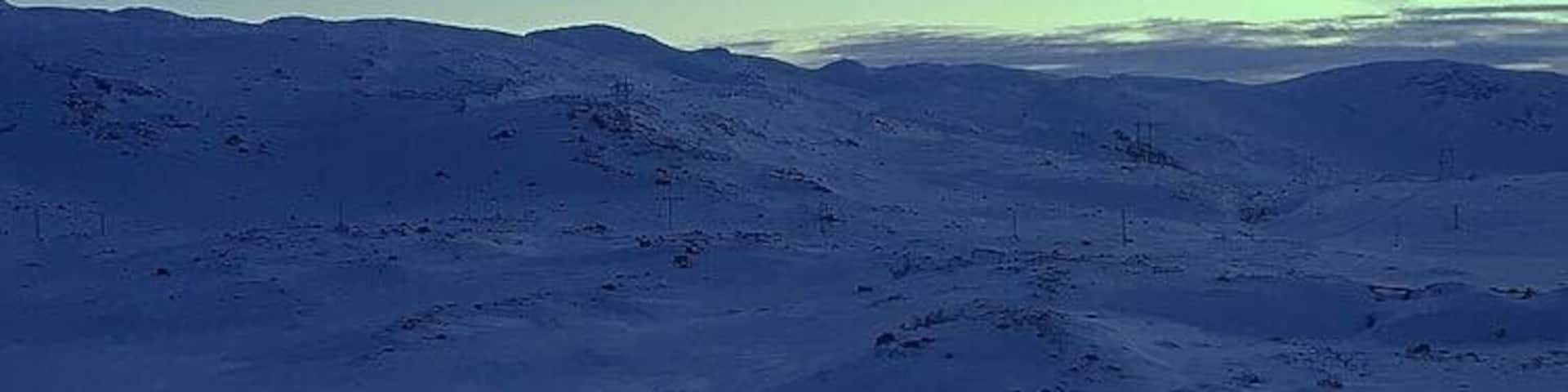 On the train near Finse, Norway, the highest elevated train station. The landscape was extremely Arctic and the sky looked a little #green