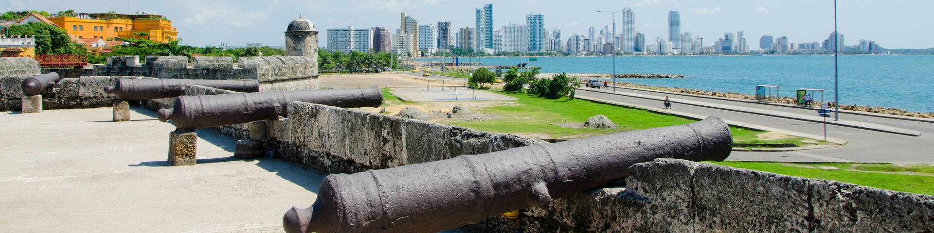Cartagena, Bolivar, Colombia. January 17, 2013: Bulwark of Santa Clara.