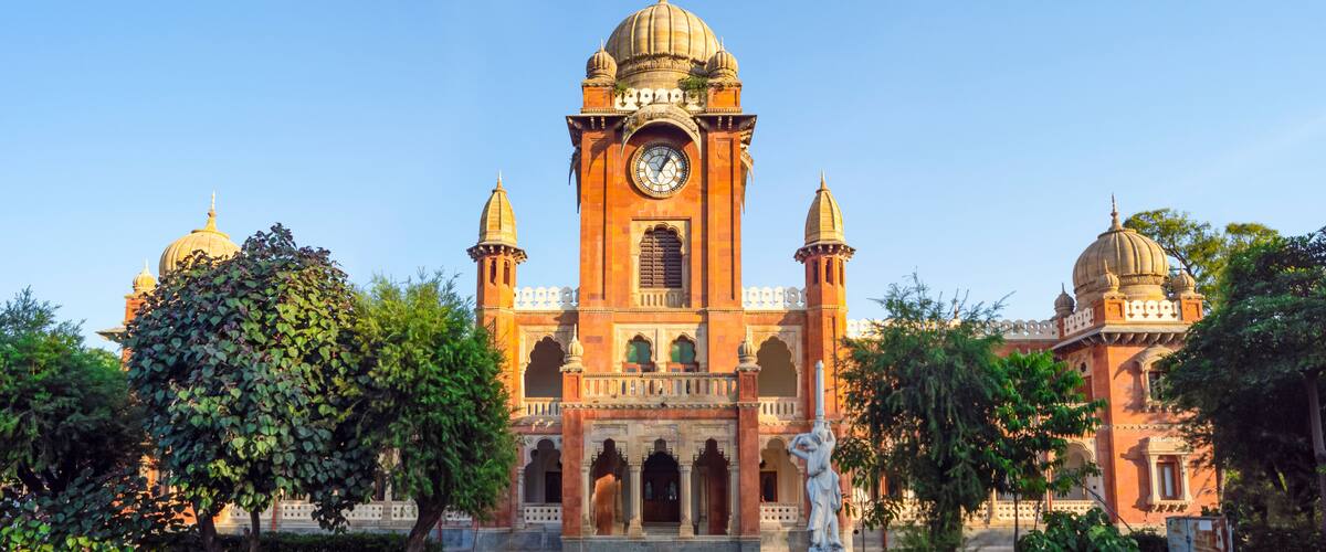 Mahatma Gandhi Hall. Ghanta Ghar, Indore, Madhya Pradesh. Also Known as King Edward Hall. Indian Architecture.