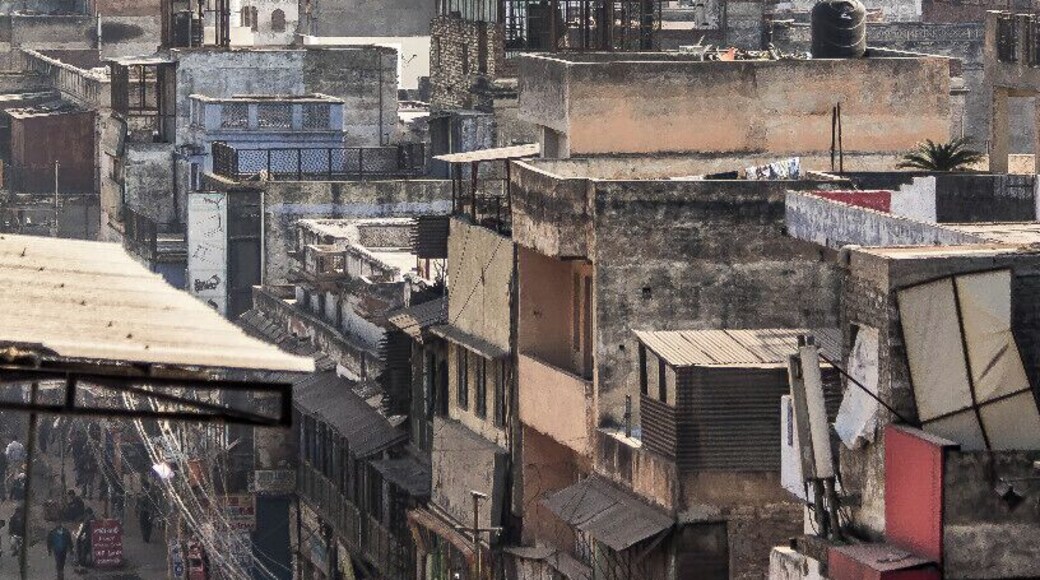 Old Delhi with Jama Masjid in the background.