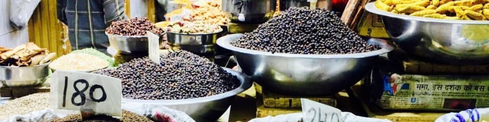 Spice bazaar in old delhi