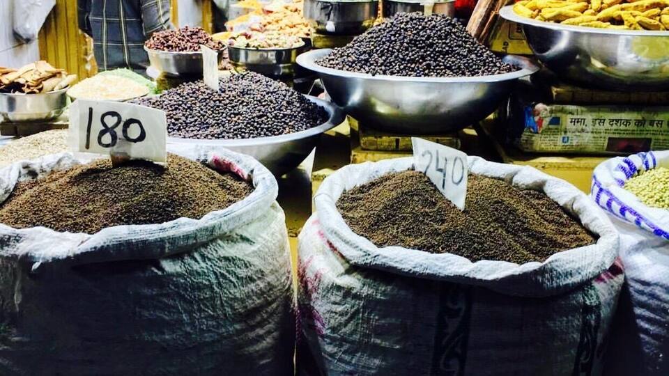 Spice bazaar in old delhi