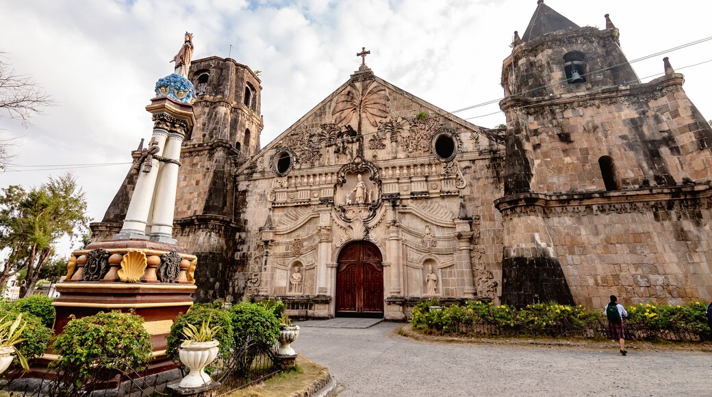 Iloilo, Philippines - April 2023: View of Miagao Church and the surrounding town proper. Also known as the Santo Tomás de Villanueva Parish Church