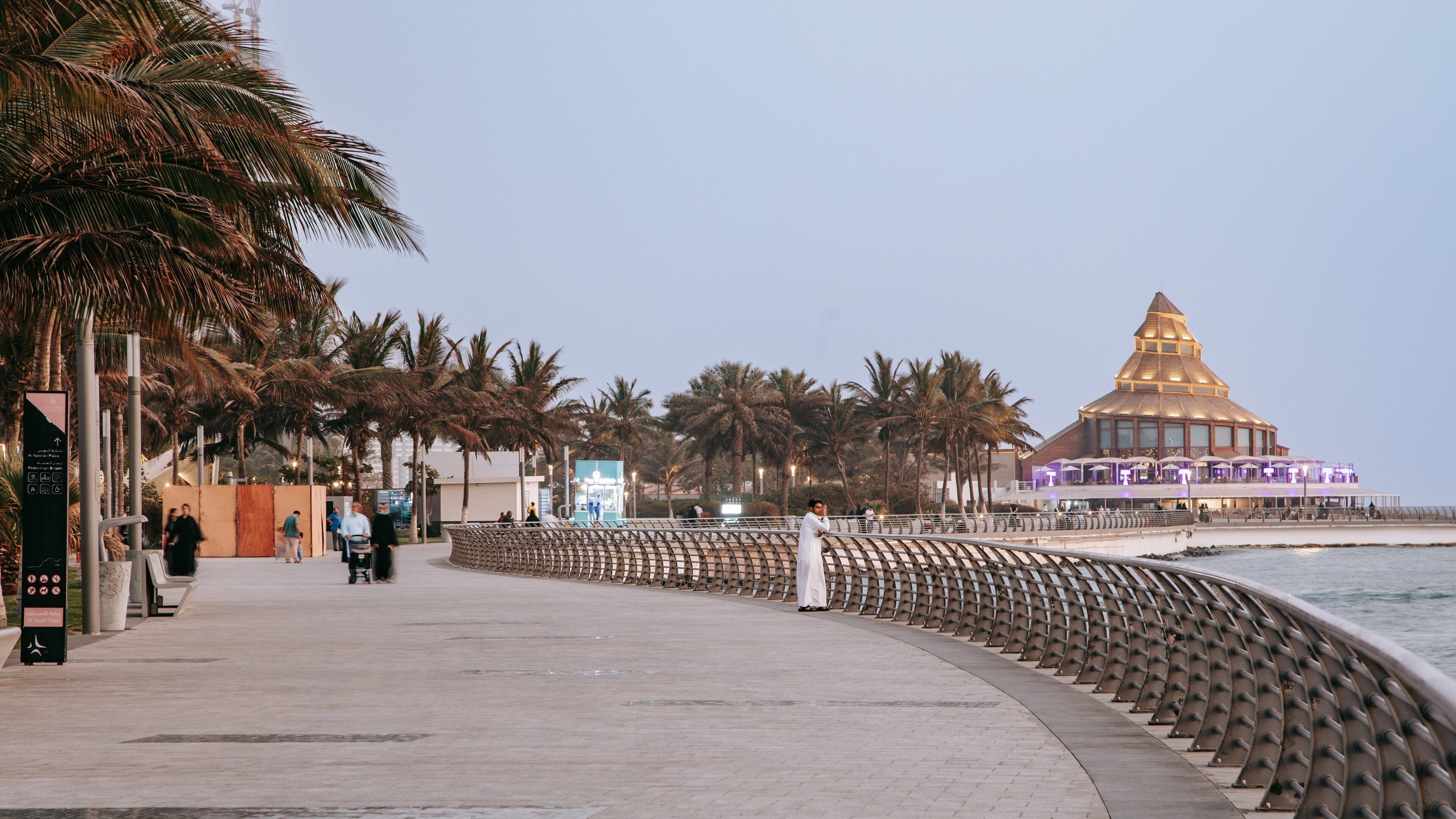Corniche showing a coastal town