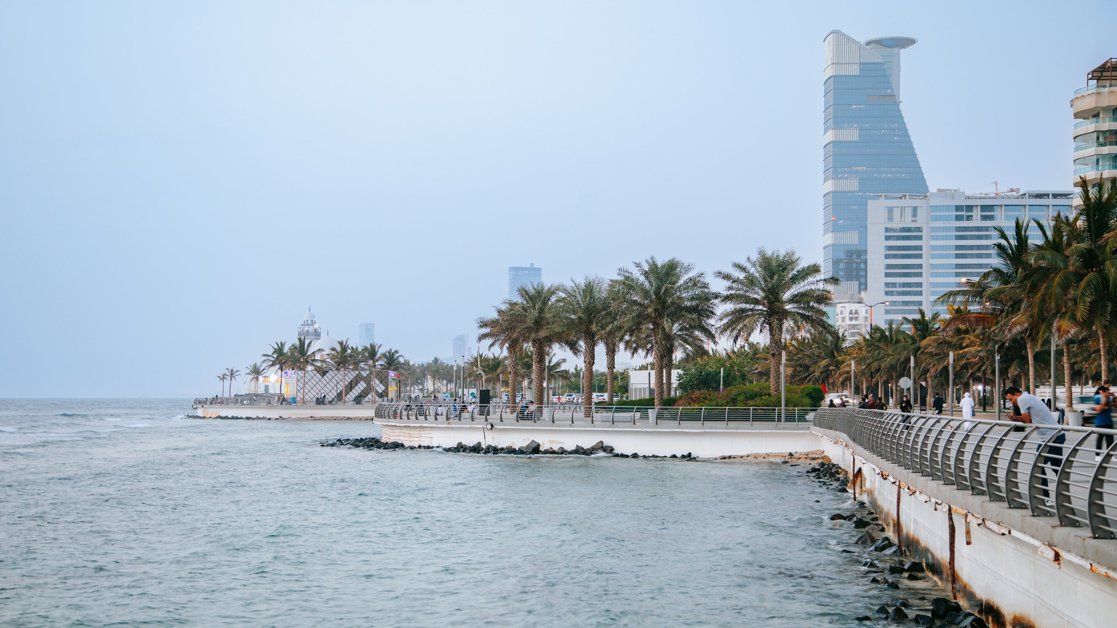 Corniche which includes general coastal views and a coastal town