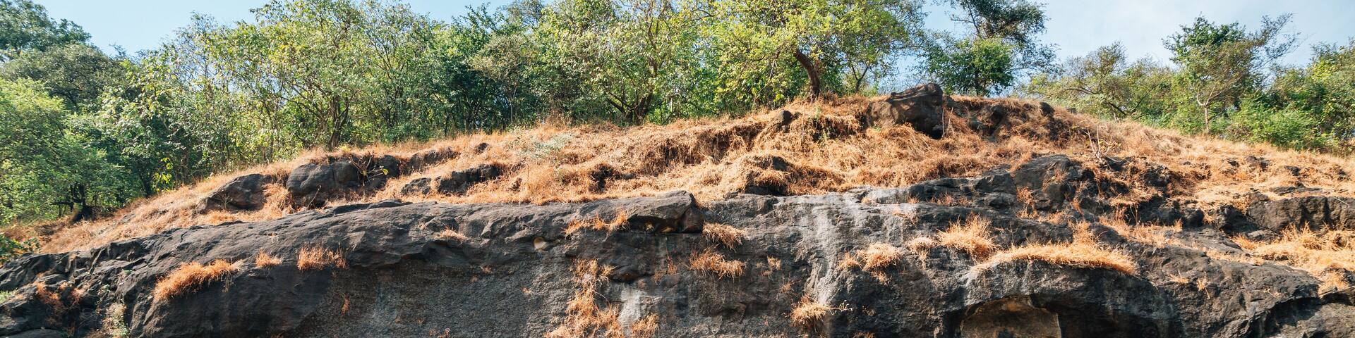 Elephanta Caves historical architecture in Mumbai, India