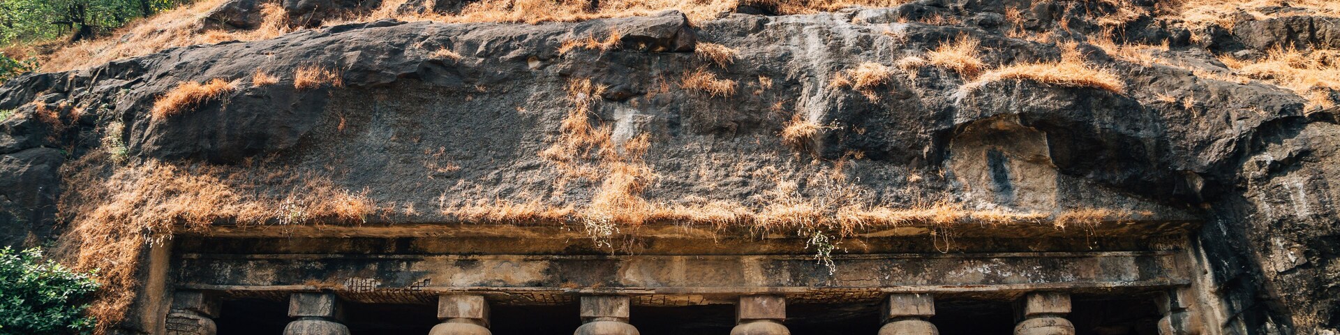 Elephanta Caves historical architecture in Mumbai, India