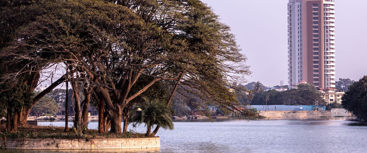 Beautiful view of one of the biggest lake in Bangalore, Karnataka, India.
