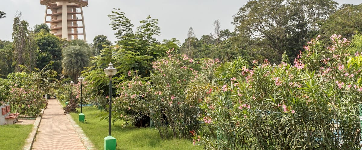 Anna Nagar Tower Park,known as Dr. Visveswaraya Tower, is a park within city. It has the biggest outdoor garden in Chennai and was built in 1968.