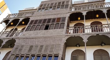 historic wooden building in the UNESCO historic center called Al-Balad
