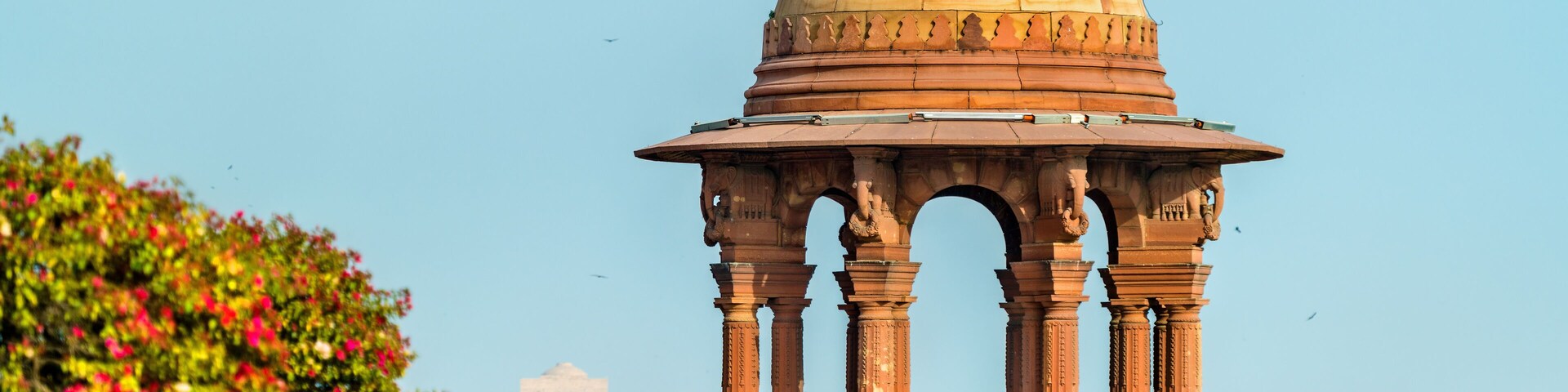 Canopy of the North Block of the Secretariat Building in New Delhi, India