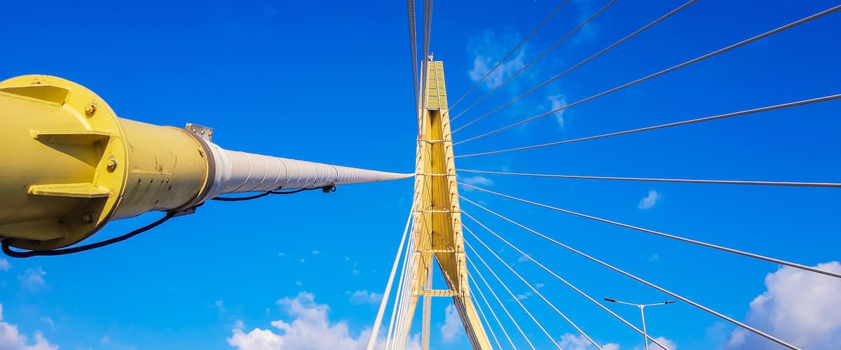 Signature Bridge is a cantilever spar cable-stayed bridge which spans the Yamuna river at Wazirabad section, connecting Wazirabad to East Delhi.