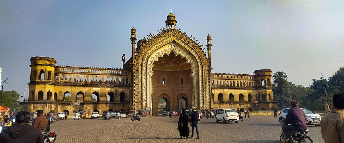 The Rumi Darwaza and sometimes known as the Turkish Gate, in Lucknow, Uttar Pradesh, India