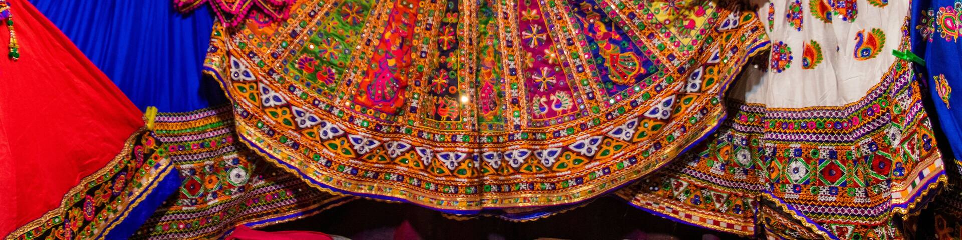 Colorful handicrafts for sale in Law Garden. Ahmedabad