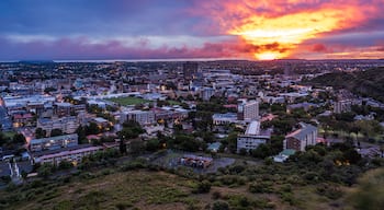 bloemfontein city lights during sunset from Navel hill