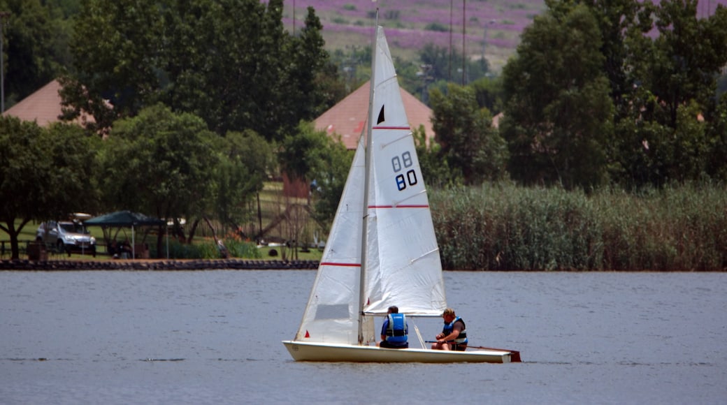 Sailboat on a lake at Rietvlei Dam Nature Reserve, Pretoria, South Africa