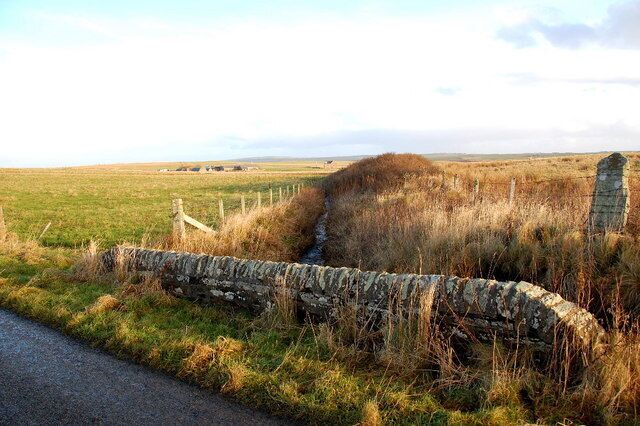 Bridge and burn. Looking eastwards along the burn.